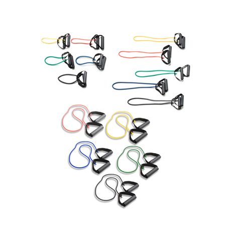 CanDo Tubing with Handles Exerciser 3-Piece Full Body Set