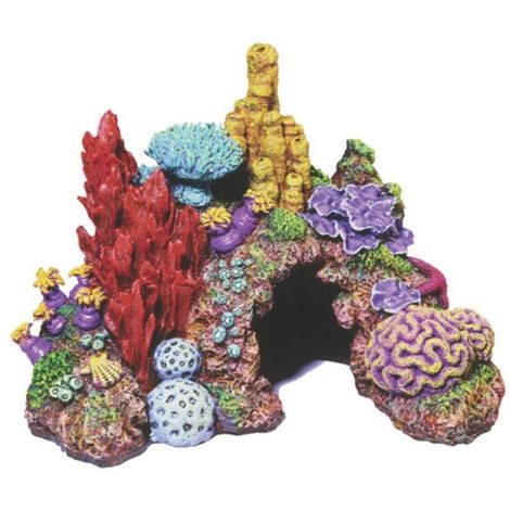 Blue Ribbon Pet Exotic Environments Caribbean Living Reef Aquarium Ornament