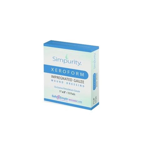 Buy Safe N Simple Simpurity XeroForm Petrolatum Impregnated Gauze Wound Dressing