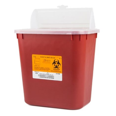 Medical Action Biohazard Stackable Sharps Container with Locking Lid