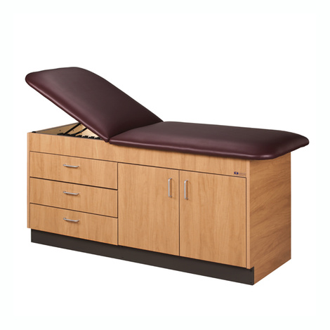 Clinton Cabinet Style Laminate Treatment Table with Doors and Drawers
