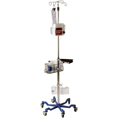 Medline Stainless Steel Six Leg Heavy Duty IV Pole