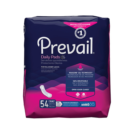 Prevail Bladder Control Pads - Moderate Absorbency