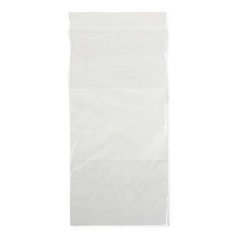 Medline Plastic Zip Closure Bags With White Write-on Block