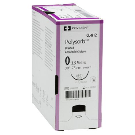 Medtronic Taper Point Suture with HGS-20,Size 2-0, Undyed,18 Length, ? Circle,12/Pack,CL86MG