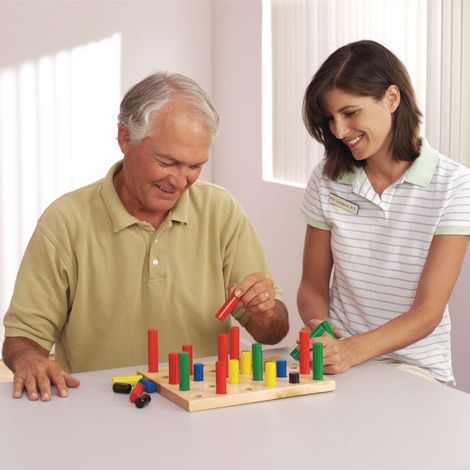 Pegboard with Round Pegs