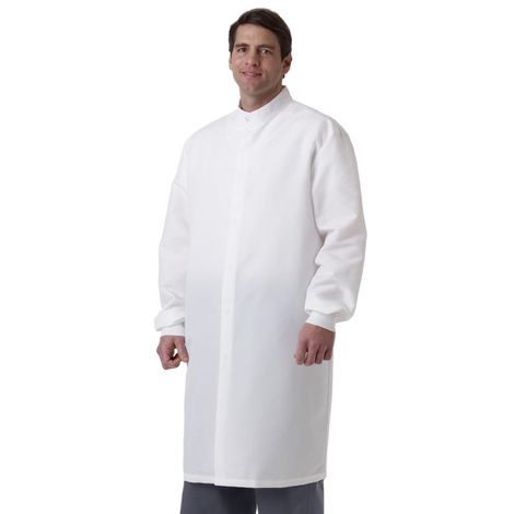 Medline Unisex ASEP Barrier Lab Coats - White