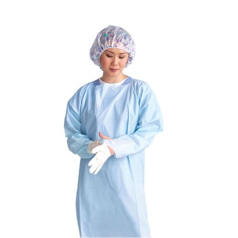 Medline Standard Polyethylene Thumb Loop Isolation Gowns