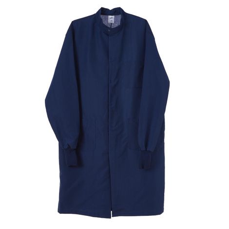 Medline Unisex ASEP Barrier Lab Coats - Navy