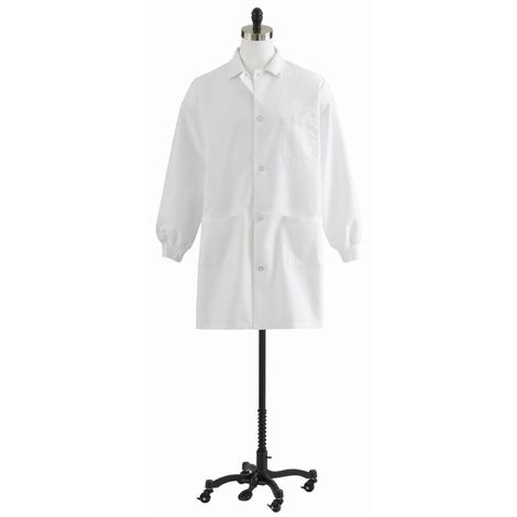 Medline Unisex Knit Cuff Staff Length Lab Coat