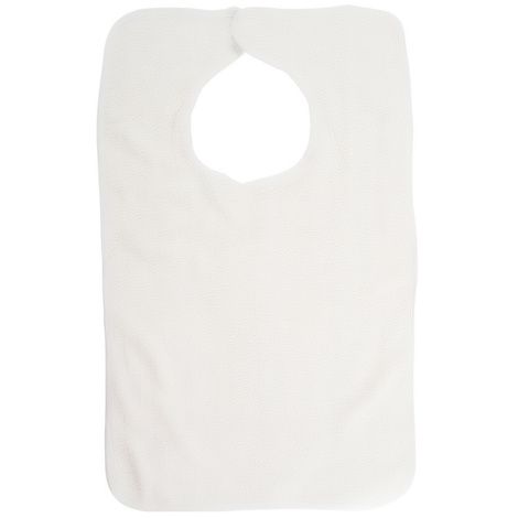 Adult Mealtime Soft Terrycloth Bib With Hook And Loop Closure