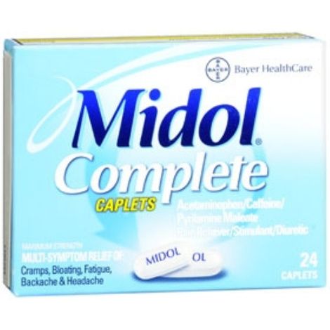 Bayer Midol Complete Acetaminophen Caffeine Relief Caplet