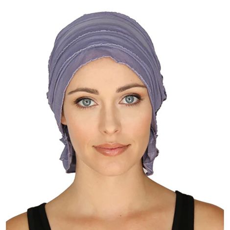 Chemo Beanies Mary Z Lavender Ruffle