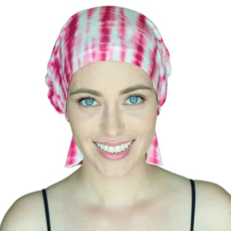 Chemo Beanies Tanisha Pink Tie-Dye Soft Jersey Knit