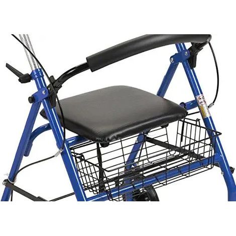 Drive Durable Four Wheel Rollator Padded Seat