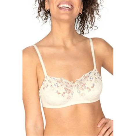 Amoena Daydream Off-White Floral Padded Wire-Free Bra