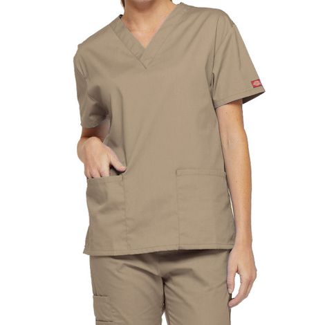 Dickies Women's V-Neck Solid Scrub Top