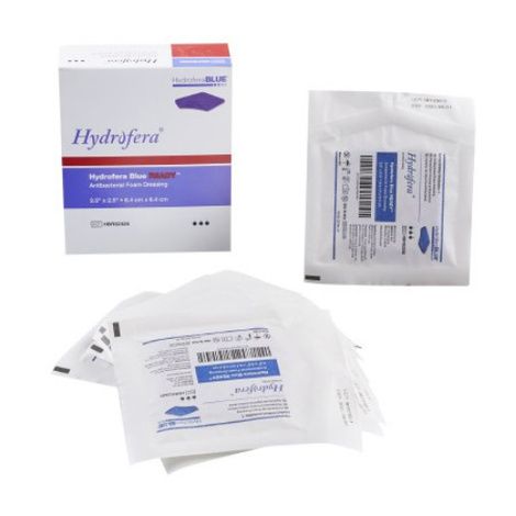 Hydrofera Blue Ready Antibacterial Foam Dressing,2.5 x 2.5 (6.4 cm x 6.4 cm),10/Pack,HBRS2520