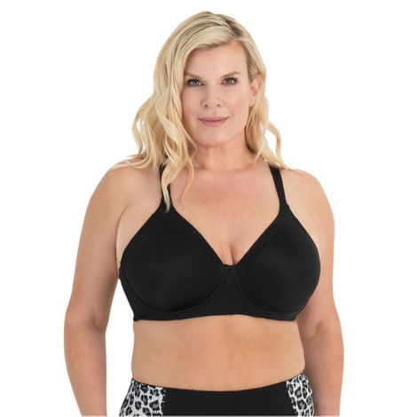 Leading Lady The Dorothy - Wirefree Maternity to Nursing T-Shirt Bra in  Black, Size: 32D