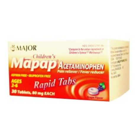 Major Pharmaceuticals Mapap Children's Pain Relief Tablet