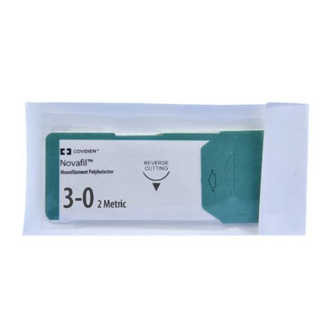 Buy Medtronic Novafil Premium Reverse Cutting Monofilament Polybutester Sutures With Needle P-12