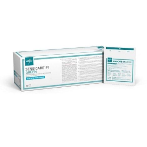Medline SensiCare PI Green Surgical Gloves,Size 7.5,200/Case,MSG9275