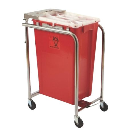 Medline Cart With Pedal Sharps Container