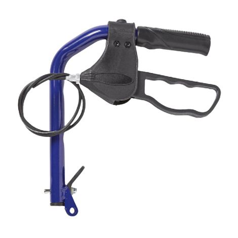 Medline Wheelchair Upper Left Blue Cane and Brake