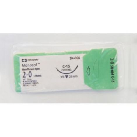 Buy Medtronic Monosof Dermalon Reverse Cutting Sutures C-15 Needle