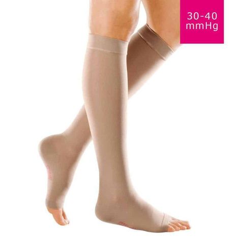 Medi USA Mediven Forte Knee High 30-40 mmHg Compression Stockings Extra Wide Calf Open Toe