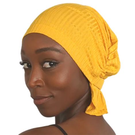 Chemo Beanies Martha Bright Yellow Ruffle