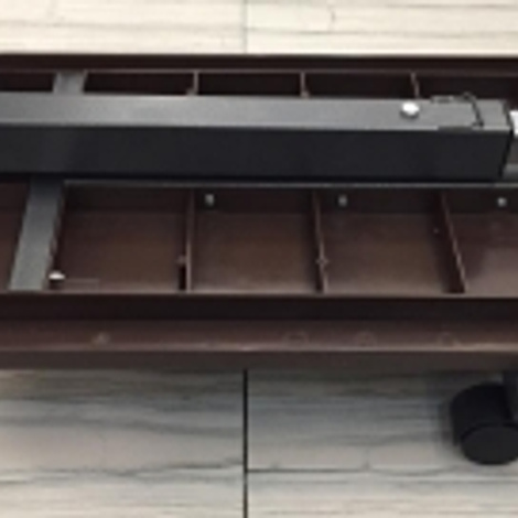 Medline Fold-Flat Overbed Table With Basket