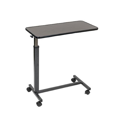 Medacure Over Bed Table with H-Base Wood Top