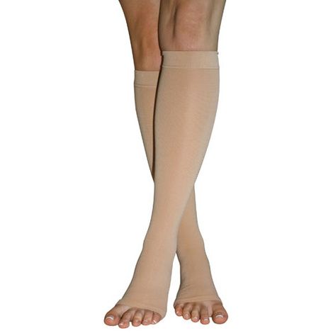 Blue Jay Firm Below Knee Open Toe 20-30 mmHg Surgical Weight Stockings