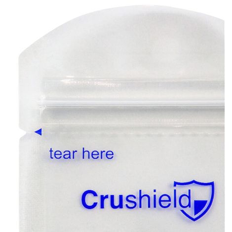 Crushield Heavy Duty Zip Seal Pill Crusher Pouch with Tear Top