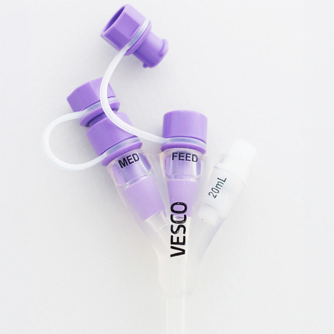 Vesco Replacement Gastrostomy Feeding Tube with Dual ENFit Port And 20ml Balloon