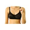 Nearly Me 5395 Della Back Closure Mastectomy Bra - Black 