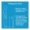Carex Adjustable Offset Aluminum Cane With Wrist Strap