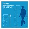 Carex Adjustable Offset Aluminum Cane With Wrist Strap