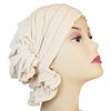 Chemo Beanies Megan Champagne Ruffle
