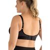 Amoena Power Wire Free Black Medium Support Bra - Black / Grey Back