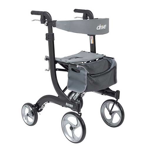 Drive Nitro Euro-Style Tall Aluminum Four Wheel Rollator