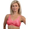 Almost U Style 1260 Lace Accent Bandeau Bra - Flamingo Pink