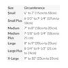 Comfort Cool Thumb Brace - Size Chart