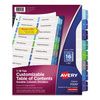 Avery Customizable Table of Contents Ready Index Double Column Multicolor Dividers with Printable Section Titles