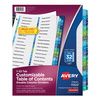 Avery Customizable Table of Contents Ready Index Double Column Multicolor Dividers with Printable Section Titles