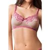 Amoena Giselle Wire-Free Bra - Light Taupe / Fuchsia Front