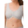 Amoena Fleur Wire Free Bra - Grey Melange Front