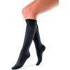 soSoft 15-20 mmHg Knee Ribbed Closed Toe - Black