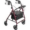 ProBasics Aluminum Rollator - Burgundy